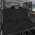 SpillGuard Waterproof Rear Bench Car Seat Cover, Red Stitching – Split Bench Rear Seat Protector with Neoprene Padding, Back Seat Cover for Kids & Dogs, Car Interior Covers