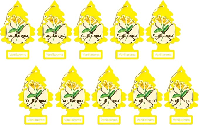 Car Air Freshener | Hanging Paper Tree for Home or Car | Vanillaroma | Single Tree per Package