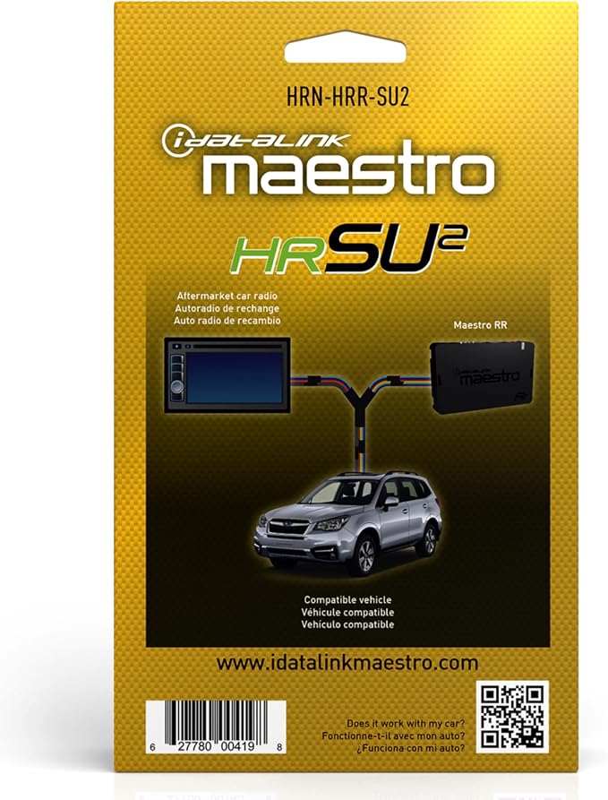 Maestro HRN-HRR-SU2 T-Harness for Select Subaru Vehicles 2012+, Replace The Factory Radio While retaining Steering Wheel Controls & use of amp (ADS-MRR or ADS-MRR2 Module Required)