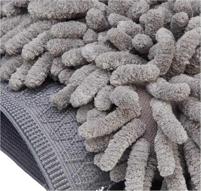 Absorbent Microfiber Car Wash Drying Mitts, 2 Pack, Gray, 10.44" L x 9.06" W