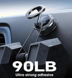 【Newest Vacuum Magnetic Phone Holder for Car Phone Holder Mount【Movable Vacuum Suction】Magsafe Car Mount Cell Phone Holders for Your Car Accessories for Women Men for iPhone 17 16-Carbon Fiber