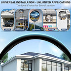 12 Inch Acrylic Convex Mirror with Rain Shield, Adjustable Wide Angle Security Mirror for Indoor Outdoor, Blind Spot for Garage, Warehouse, Driveway, Office Safety