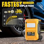 Tire Inflator Portable Air Compressor Compatible with Dewalt 20V Battery, 160PSI Air Pump with Dual Digital Screen, Auto Shut-Off, 5X Faster Inflation & Deflation for Car, Motor (Tool Only)