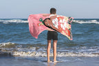 Kids Beach Towel - 100% Cotton Super Soft Absorbent Bath Towel, 28" x 58" Inch Lightweight for Travel, Official Licensed Product, Pink - Moana
