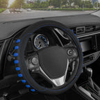 FlexGrip Blue Steering Wheel Cover for Cars – Standard 15 inch Car Steering Wheel Cover, Steering Wheel Protector for Auto Truck Van SUV