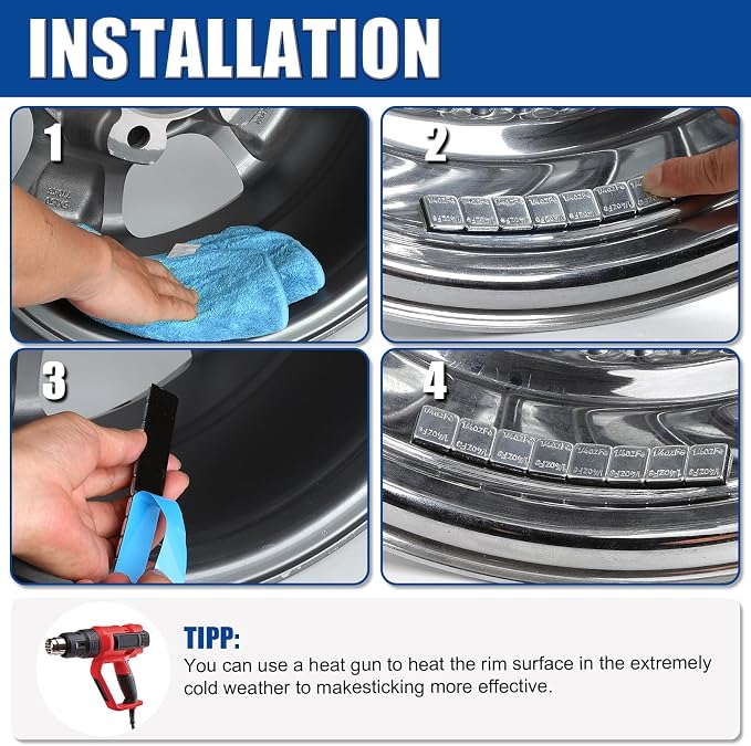 Upgraded Wheel Weights 1/4oz, 5kg / 11 lb/Roll,715pcs Adhesive Stick on Wheel Weights, Perfect for Cars/Trucks/SUVs/Motorcycles