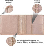 Car Registration and Insurance Holder, Vehicle Glove Box Car Organizer Men Women Wallet Accessories Case for Cards, Essential Document, Driver License, Bling Rose Gold