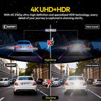 Front 4K Dash Cam Suitable for Toyota Tundra 2022-2026 Hybrid & Sequoia 2023-2026 (Gen3), Integrated Camera,OEM Look,2160P Video HDR,Built-in 5.8G WiFi& APP,GPS,Plug&Play,G-Sensor