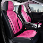 Seat Covers, Car Seat Covers Full Set, Rose Car Seat Cover, Driver Seat Covers Front Seats Rear Seat Cover, Luxury Car Seat Cushion,Leather Seat Cover Seat Protector Fit for Most Cars
