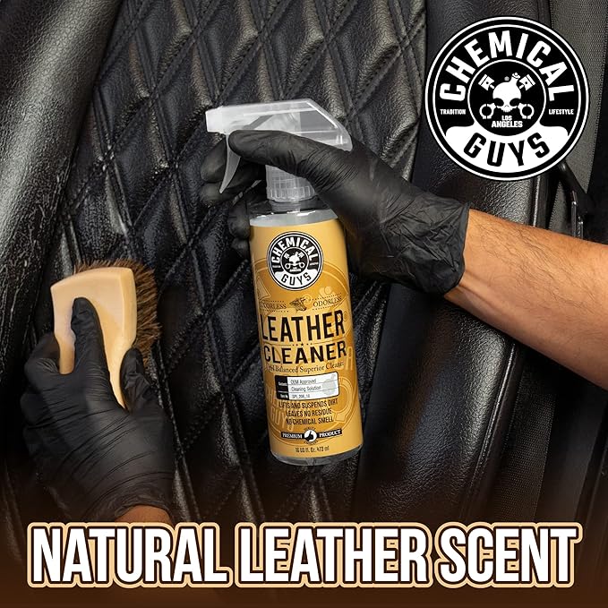 Leather Cleaner, Colorless and Odorless for Car Interiors, Furniture, Boots, and More (Works on Natural, Synthetic, Pleather, Faux Leather and More), 32 fl oz - SPI_208_32