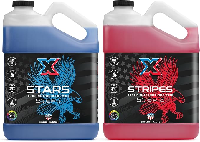 Stars + Stripes: The Ultimate Touch Free Vehicle Wash, Removes Road Film, Grime and Oxidation, No Contact Wash for Trucks Fleets Equipment and Cars - 1g