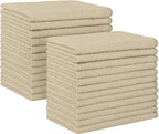 Brown Microfiber Cleaning Cloth, 24 Pack Absorbent Cleaning Rags, Lint-Free, Streak-Free Cleaning Towels for Car Kitchen House, 12"X11"
