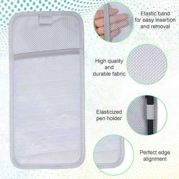 CD Case Holder for Car - DVD Vehicle Visor Storage Orangizer Sun Visor Organizer for CD Visor Case with 12 DVD Storage Sleeves 1 Mesh Pocket 1 Pen Holder(Grey)
