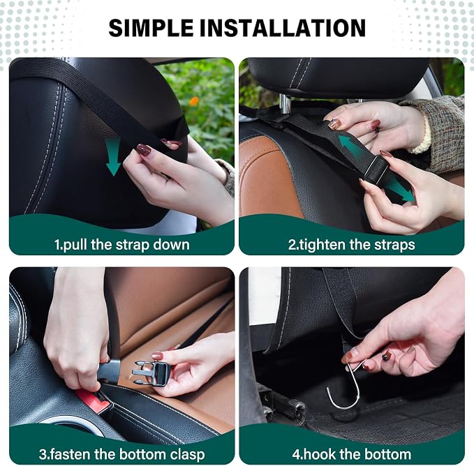 Car Seat Back Organizer Aurora Sky Forest 1 Pack Waterproof Kick Mats Backseat Protector From Dirt,Scratches