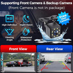 7" Double Din Car Stereo with Wireless Apple Carplay & Android Auto, Bluetooth, 240W, SWC, Subwoofer Out, Mirror Link, USB-C/AUX/TF, FM/AM Car Radio Receiver, Backup Camera