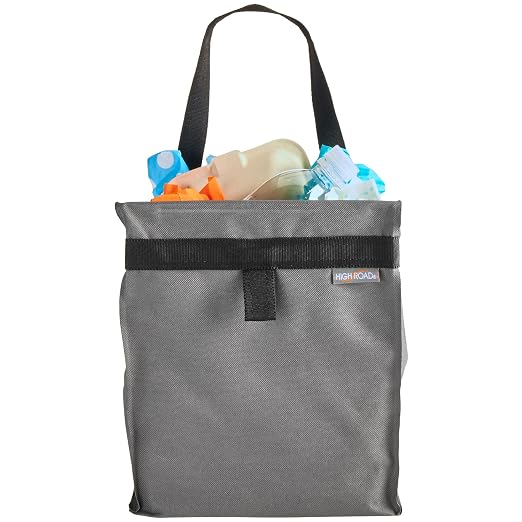 TrashStash Hanging Car Garbage Bag with Push-Close Lid and Waterproof Bin for Cars, SUVs and Trucks - Holds 3 Gallons of Car Trash