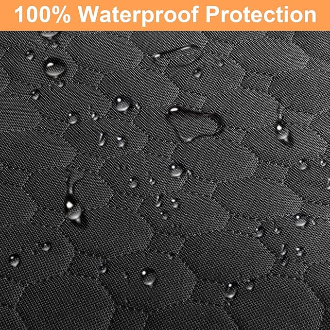 Dog Car Seat Cover, 2026 Upgraded 600D Heavy Duty Waterproof & Scratch-Resistant Dog Hammock for Car, Back Seat Pet Cover for Dogs with Sedan and Truck, X-Large, Black