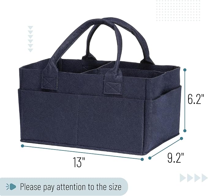 Mr. Pen- Baby Diaper Caddy Organizer, Navy Blue | Nursery Storage Bin and Car Organizer for Diapers and Baby Wipes