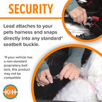 K&H Buckle N Go Dog Car Seat for Small Dogs, Waterproof Fabric, Breathable Mesh Sides, Adjustable Seatbelt Leash, Pet Car Seat for Small Pets- 16 X 14 X 14in