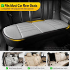 3-Piece Car Seat Cushion Set, 1.2inch Memory Foam Comfort, 2 Front Automotive Seat Cushions + Rear Bench Cushion, Non-Slip Bottom, Fits Sedan SUV Truck Van, Car & Office Chair, Gray