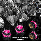 4 Pieces Crown Tire Valve Stem Caps Bling Handmade Crystal Rhinestone Universal Chrome Crown Vehicle Car Tire Caps Covers, Attractive Accessories for Car (Rose Red)