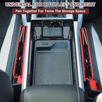 2pcs Car Seat Gap Filler Organizer 11.5 x 8 x 2.1 Inch Leather Universal Car Organizer Storage Box Between Seat and Console for Phone Sunglasses Keys, Brown
