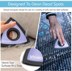 Mini Pet Hair Remover for Car Detailing Supplies, Carpet Dog Hair Remover for Car Interior, Triangle Dog Hair Remover for Auto Detailing, Couch, Furniture, Lint, Carpet(Purple)