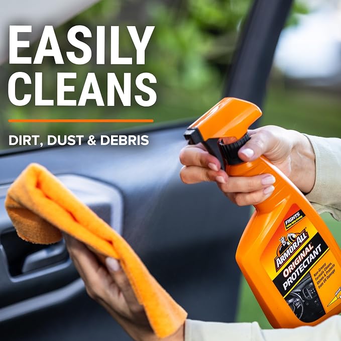 Streak-Free Original Protectant Spray, Car Interior Cleaner, 28oz | Car cleaning spray, dashboard cleaner for car interior safe on vinyl, rubber, plastic; apply with cloth, not for controls