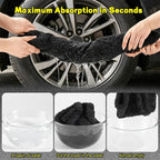 3 Pack Car Drying Towel, 1200GSM Microfiber Towels for Cars | 24 x 36 Inch & 12 x 12 Inch Super Absorbent Detailing Towels Dual Sided Streak-Free Twisted Loop for Auto SUV Truck Boat Home