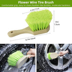 62" Car Wash Brush with Long Handle, Car Wash Kit Include Microfiber Cleaning Mop, Wheel Brush, Windshield Window Squeegee, Towel, Detail Brush, Storage Bag, for Cleaning Cars, RV, Truck, Boat