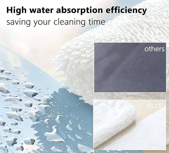 White Dual-Sided Microfiber Face Towels, 3pcs 16"x16" Ultra Absorbent Quick Dry Hair Towels, Exfoliating Face Cloths for Dead Skin, Makeup Remover & Sensitive Skin, Lint-Free Reusable Cleansing Cloths