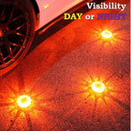 6‑Pack LED Road Flares | DOT Compliant Emergency Lights for Vehicles with Batteries, Whistle & Case | Flares Emergency Road | Emergency Flares | Perfect For Gifting or Everyday Roadside Safety