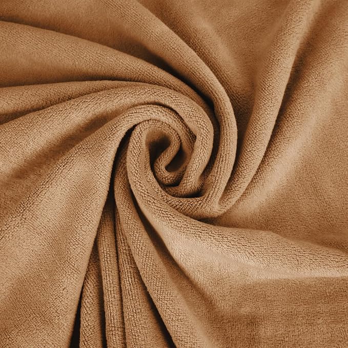 Microfiber Bath Towels, Bath Towel 4 Pack 30" x 60", Oversized, Soft, Super Absorbent and Fast Drying, Bathroom Towel Set for Sport, Fitness, Yoga, Beige