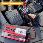 1000W Peak Power Inverter 12V DC Volt to 110V AC Car Inverter with LCD Screen Display, 3 AC Outlets, 4X 2.4A USB Port, Car Power Converter for Truck, Home, Vehicles, Laptop, Trip