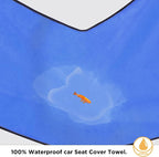Waterproof Seat Cover Towel, Premium Sweat Carseat Protector, Perfect for Universal Anti-Slip Car Truck SUV Seat, Great for Surfing Yoga Gym Workout, Royal Blue