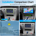 Android Car Radio for Toyota Prius 2010-2015 Stereo Compatible with Apple CarPlay Android Auto, Touch Screen with Bluetooth/GPS/WiFi/MIC/Backup Camera (for Large Screens but NOT with JBL)