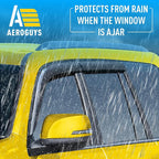 Extra Durable Window Deflectors Tape-On Window Visors Rain Guards Fit for GX 2010-2023, Sun Visors, Wind Vent for Shades, Exterior Car Accessories - 4 pcs. AG0928