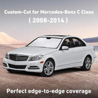 Windshield Sunshade Compatible for Mercedes Benz C Class 2008-2012 2013 2014, Sun Visor for Front Windshield & Window Sun Shade Cover, UV Heat Blocker & Protector, Car Accessories