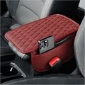Arm Rest Cover for Car,Leather and Memory Foam Center Console Cover with Storage Bags,Universal Middle Console Cover Car Accessories Interior for Most Car Center Consoles (Red)