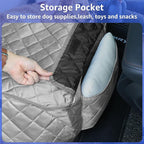 Front Seat Cover 2 Pack, Full Protection Dog Car Seat Cover with Side Flaps, Nonslip Scratchproof Captain Chair Seat Cover Fits for Cars, Trucks, SUVs, Jeep (Gray)