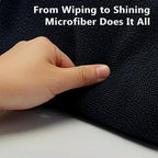 Black Microfiber Cleaning Towels, 36-Pack Dual-Sided Ultra Soft Plush Washcloth, Professional Grade Premium Microfiber Detailing Cleaning Cloths, Car, Household and Commercial (Black, 16" x 16")