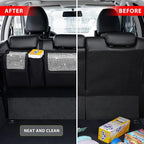 Car Trunk Organizer and Storage, Backseat Hanging Organizer for SUV, Truck, MPV, Waterproof, Collapsible Cargo Storage Bag with 5 Pockets, Bling Car Interior Accessories for Women,White
