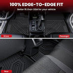 Floor Mats & Cargo Mat for Honda HRV 2016-2022 (AWD Model), All Weather TPE Custom Fit HR-V Floor Liner Accessories, 1st & 2nd Row & Trunk Mat Full Set, Black (Not for FWD)