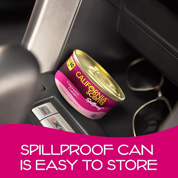 Can Air Freshener and Odor Neutralizer by, Set of 12 Spillproof Cans for Home and Car, Coronado Cherry, 1.5 Oz Each