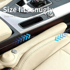 Inflatable Car Seat Gap Filler Strip - 2Pcs Leather Foldable Seat Gap Plug Blocker,Stop Dropping Items,Soft Interior Accessories for All Cars (Beige)