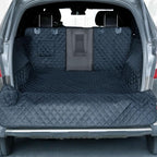 SUV Cargo Liner for Dogs, Waterproof Trunk Cover for SUVs with Mesh Window, Bumper Flap Protector, Scratchproof Durable 600D Oxford Fabric, Non-Slip, Machine Washable