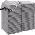 Grey Microfiber Cleaning Cloth, 50 Pack Cleaning Towels for Kitchen, Lint Free, Scratch-Free, Highly Absorbent, and Reusable Cleaning Rags for House, Window and Glass, Cars, 11.5 X11.5 inch