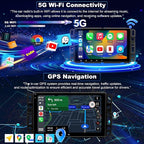 5GWiFi Car Radio for Chevrolet Silverado 1500 GMC Sierra 1500 2007-2013, Yukon Tahoe 2007-2014, Acadia 2007-2012, Savana Equinox 8inch Touch Screen Stereo, Carplay Android Auto GPS Camera