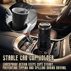 Car Cup Holder Inserts - 2 Pcs Adaptive Clarmping Arm Anti-Spill Stable Drink Holder for Most Vehicles