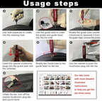 Tubeless Tire Puncture Repair Kit with Mushroom Plug, Repairs punctures and Flat Tires for Motorcycles, Cars, Trucks, ATVs and Tractors